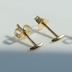 Catbird Jewelry Solid 14k Gold Little Secret Gold Stud (three) ❤️